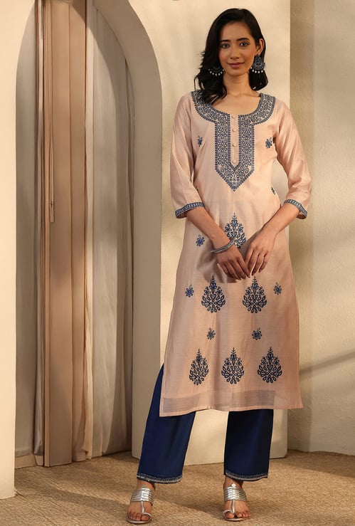 LIBAS Embroidered Straight Kurta