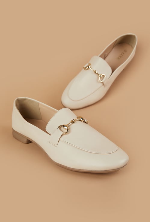 CODE Solid Horsebit Loafers