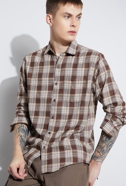 FAME FOREVER Checked Smart Fit Shirt