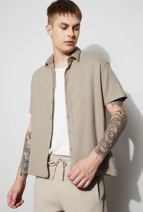 FAME FOREVER Knit Smart Fit Shirt
