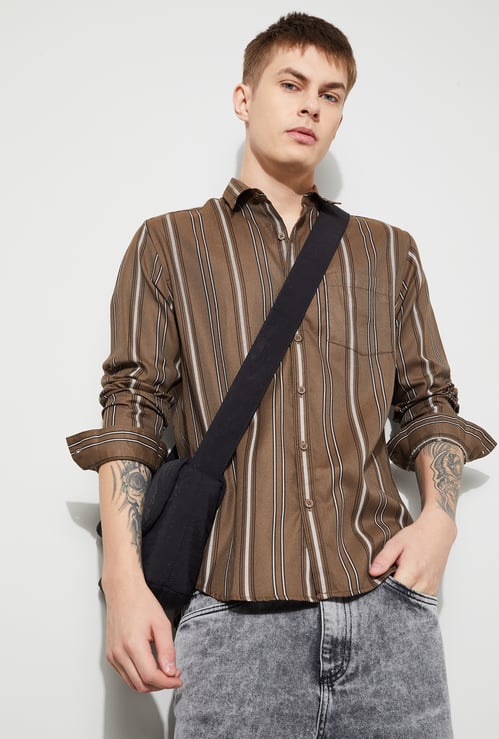 FAME FOREVER Striped Smart Fit Shirt