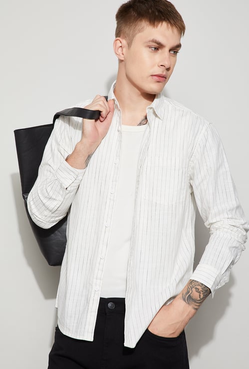 FAME FOREVER Striped Regular Fit Shirt