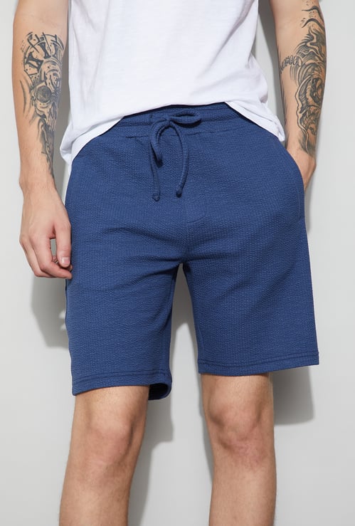 FAME FOREVER Textured Regular Shorts