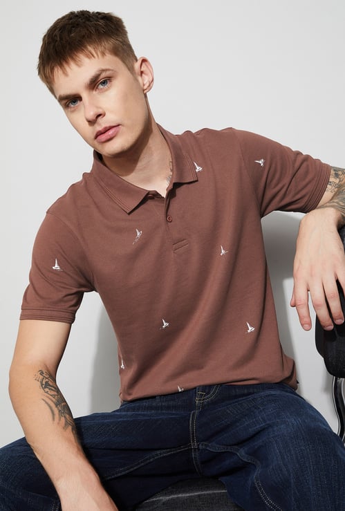 FAME FOREVER Printed Polo T-shirt