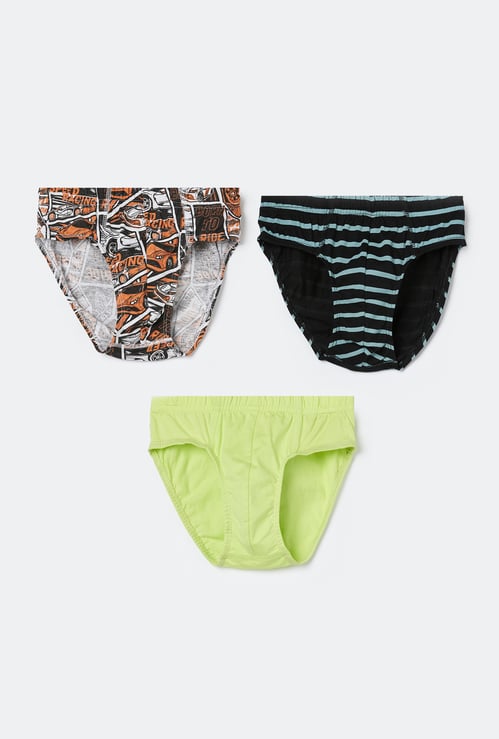 FAME FOREVER Boys Printed Briefs - Pack of 3