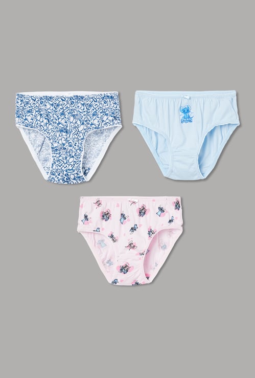 FAME FOREVER Girls Lilo & Stitch Panties - Pack of 3