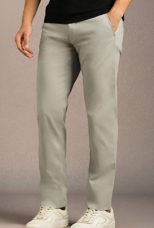 LP SPORT Solid Slim Tapered Trousers