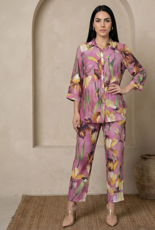 W Floral Print Kurti Set