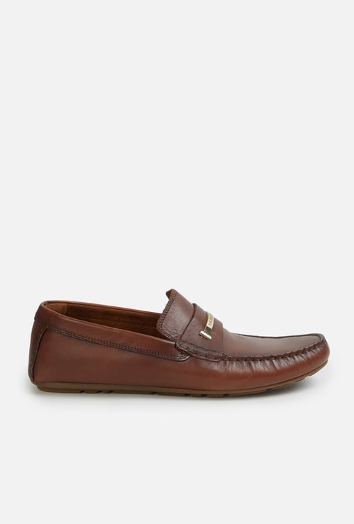 US POLO ASSN Solid Lace-Ups Moccasins