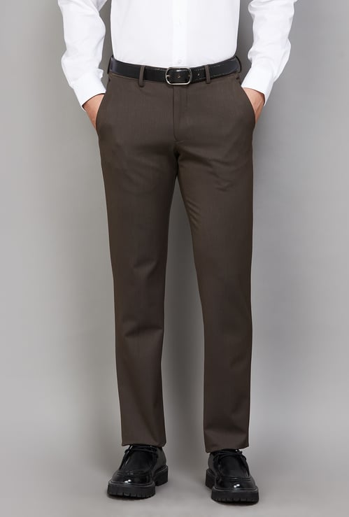 LOUIS PHILIPPE Slim Straight Formal Trousers