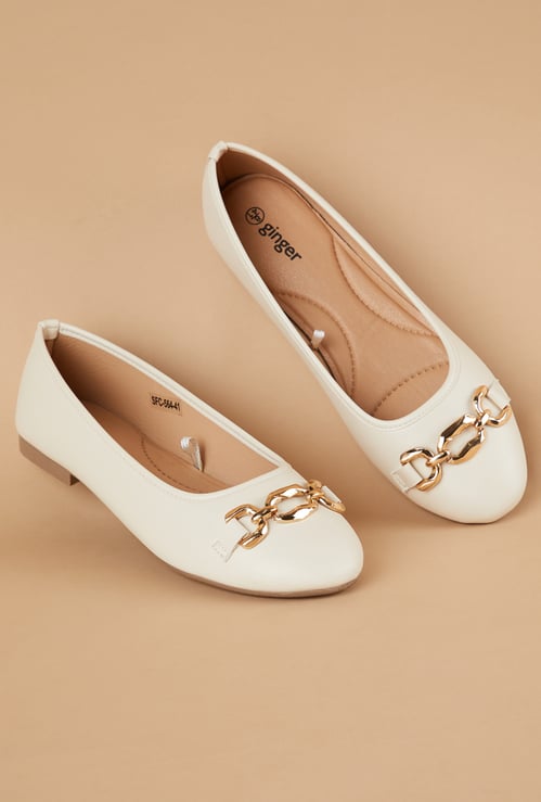 GINGER Chain Detail Ballerinas