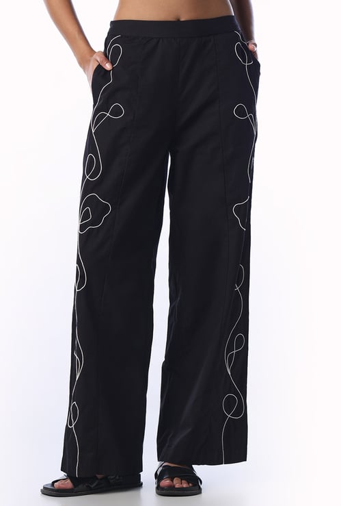 ONLY Embroidered Woven Trousers