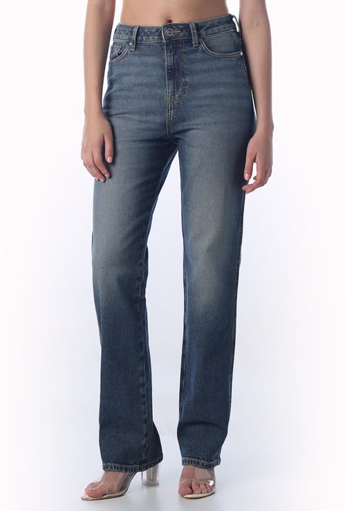 ONLY Solid Straight Fit Jeans