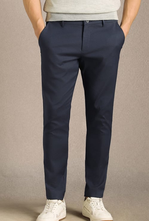 LOUIS PHILIPPE Solid Regular Formal Trousers