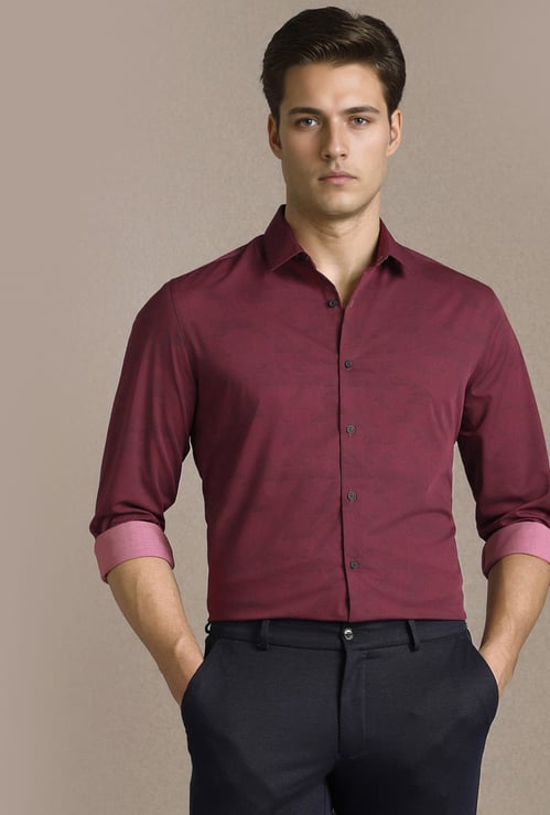 LOUIS PHILIPPE Textured Slim Fit Formal Shirt