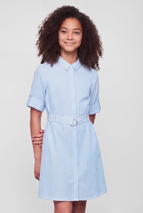 FAME FOREVER Girls Striped Dress