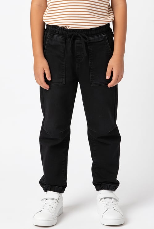 FAME FOREVER Boys Medium Wash Jogger Jeans