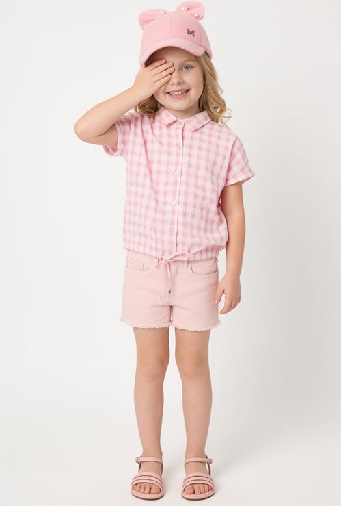 FAME FOREVER Girls Checked Top