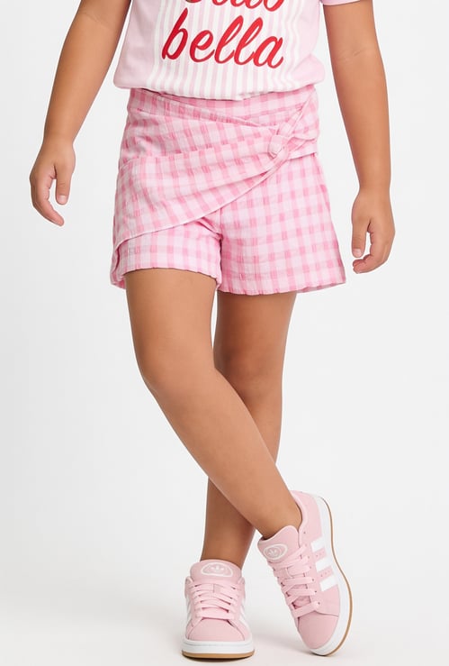 FAME FOREVER Girls Checked Skorts