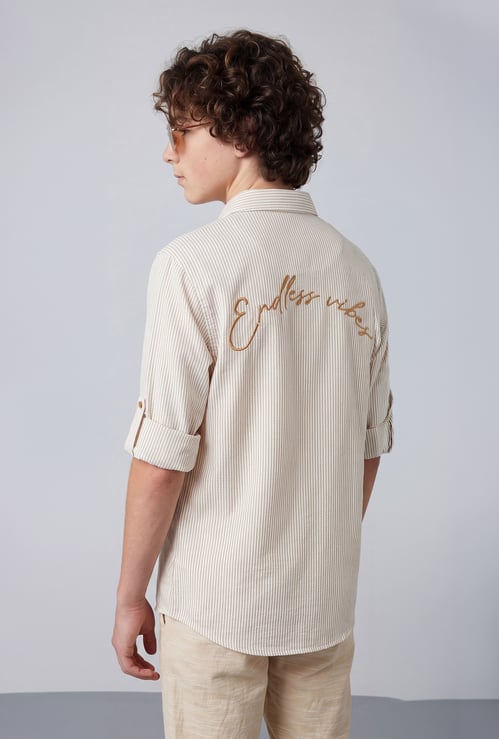 FAME FOREVER Boys Striped Shirt