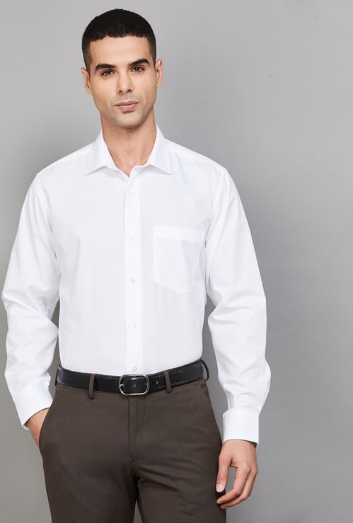 VAN HEUSEN Solid Custom Fit Formal Shirt