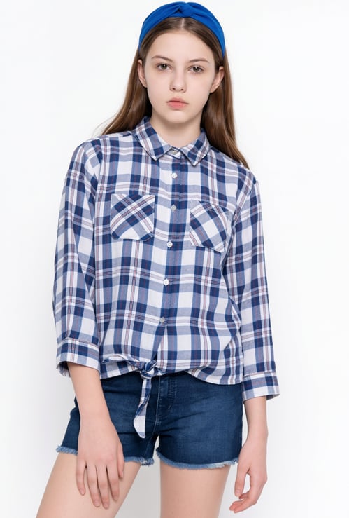 FAME FOREVER Girls Checked Shirt