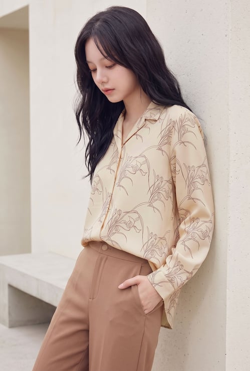CODE CLASSIC Floral Print Regular Shirt