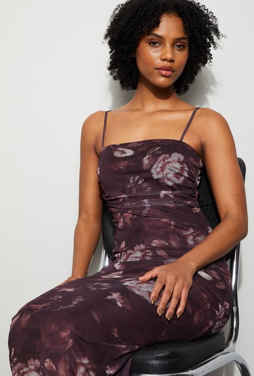 GINGER Floral Print Bodycon Dress