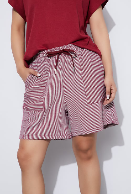 GINGER Striped Lounge Shorts