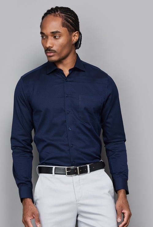 LOUIS PHILIPPE Textured Slim Fit Formal Shirt