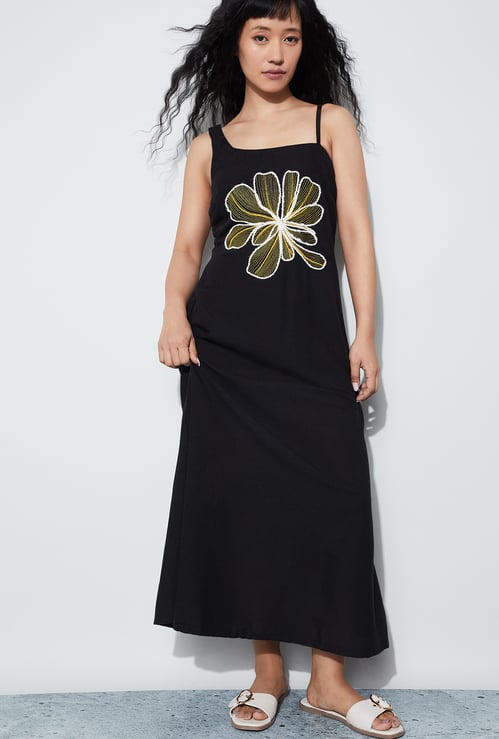 GINGER Embroidered Maxi Dress