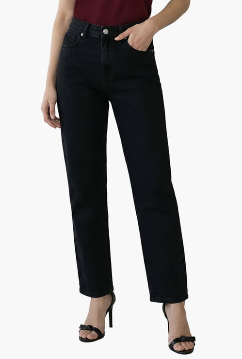 VERO MODA Solid Straight Fit Jeans