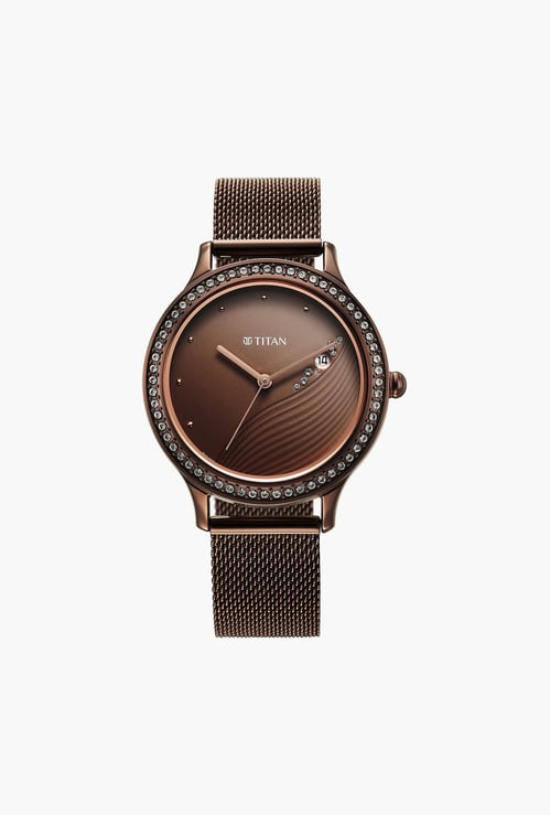 TITAN Purple Glam It Up Embellished Analog Watch - NU2634QM01