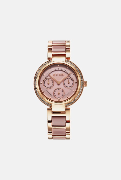 TITAN Acetate Embellished Multifunction Watch - NU95187KD02