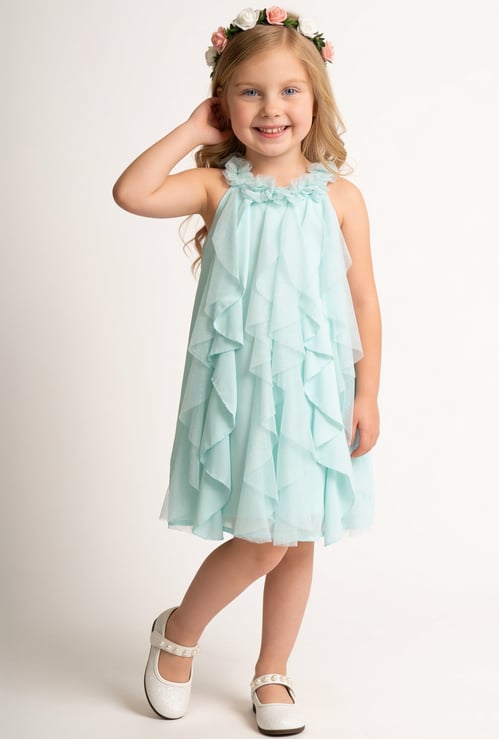 FAME FOREVER Girls Ruffles A-Line Dress