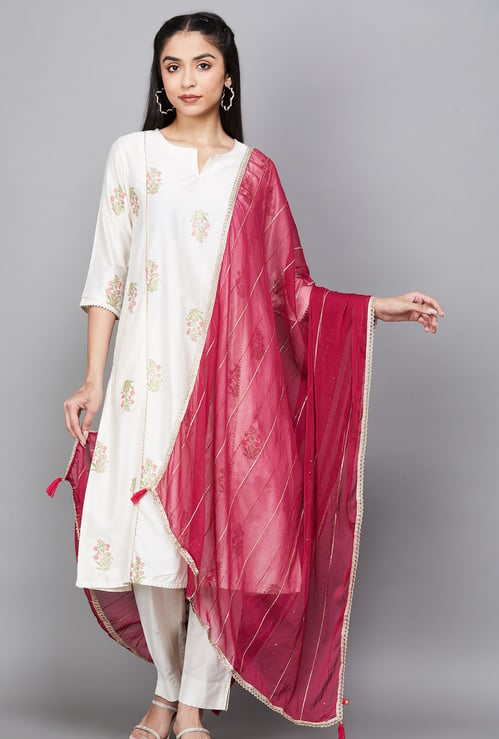 SPAN Striped Dupatta