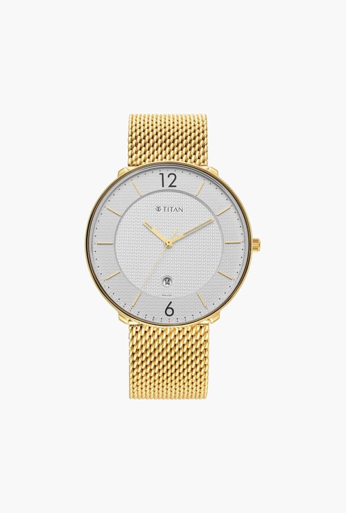 TITAN Black & Gold Quartz Analog Watch - NU1849YM01