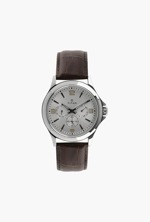 TITAN Leather Strap Multifunction Wrist Watch - NU1698SL01