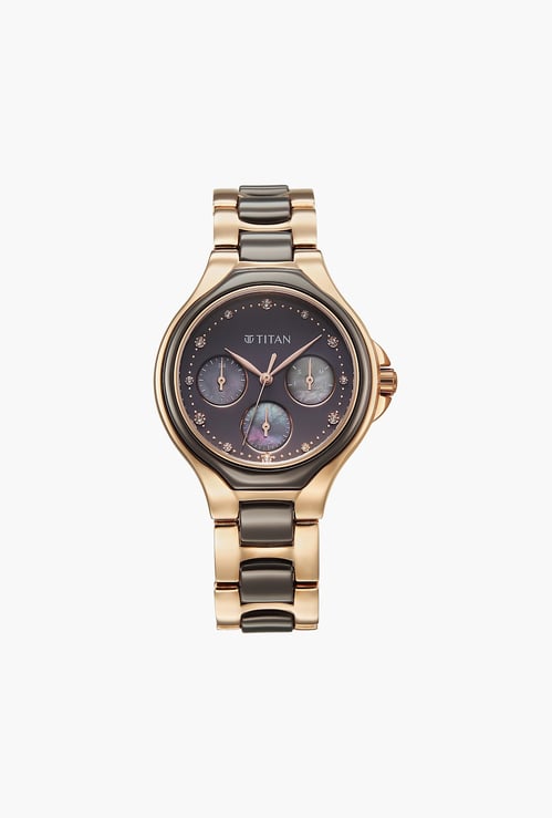 TITAN Glamour Embellished Multifunction Watch - NU95325KD02
