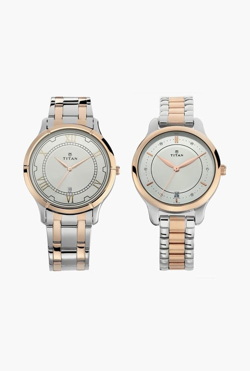 TITAN Bandhan Analog Couple Watch Set - NU17752481KM01