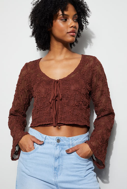 GINGER Crochet Crop Top with Camisole