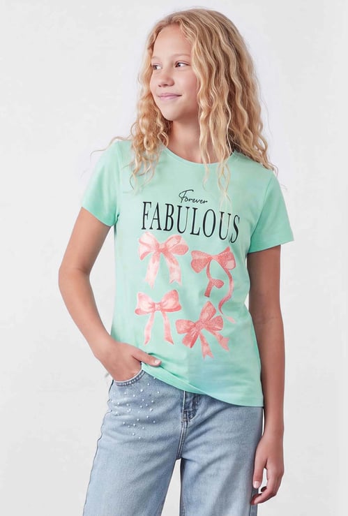 FAME FOREVER Girls Graphic Print T-shirt