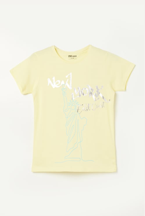 FAME FOREVER Girls Graphic Print T-shirt