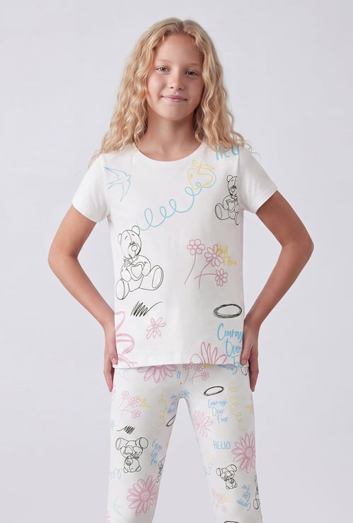 FAME FOREVER Girls Graphic Print T-shirt