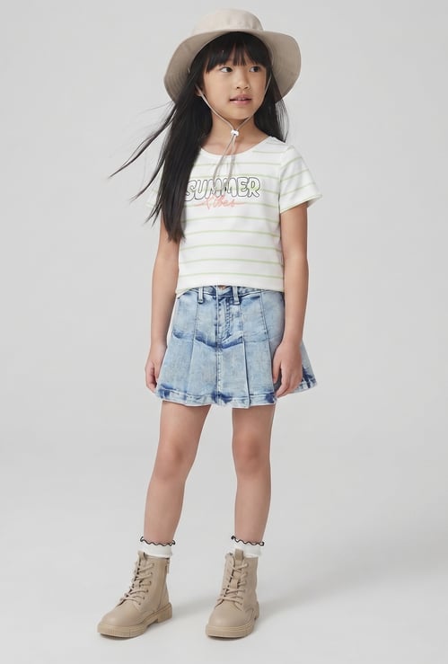FAME FOREVER Girls Striped T-shirt
