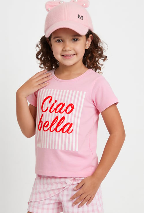 FAME FOREVER Girls Graphic Print T-shirt