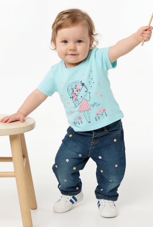 FAME FOREVER Girls Graphic Print T-shirt
