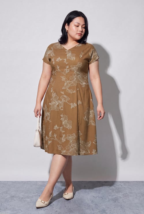 NEXUS Floral Print A-Line Dress
