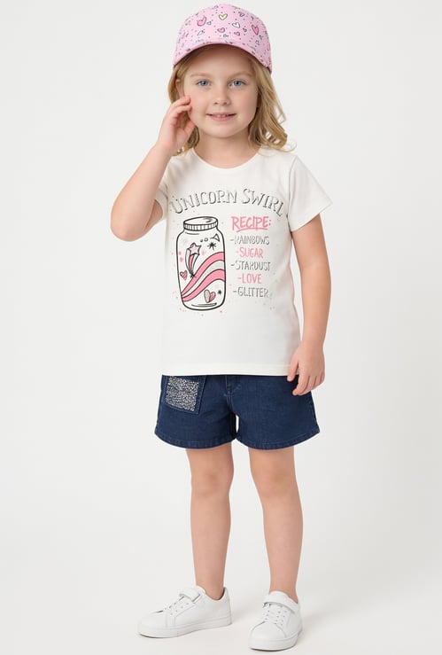 FAME FOREVER Girls Graphic Print T-shirt