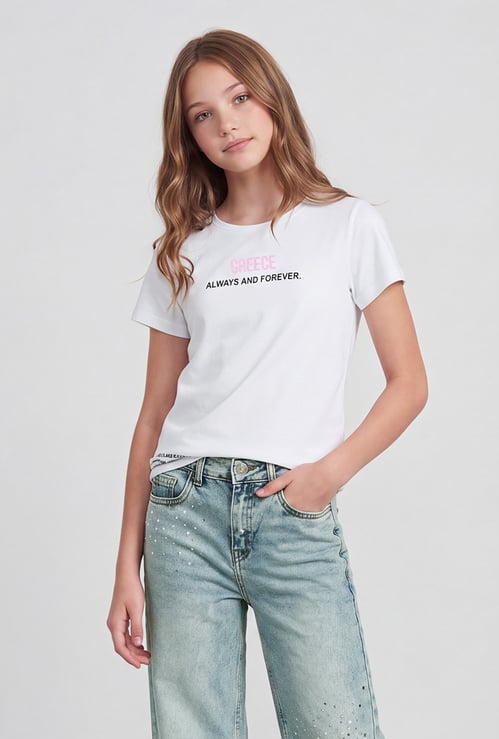 FAME FOREVER Girls Graphic Print T-shirt